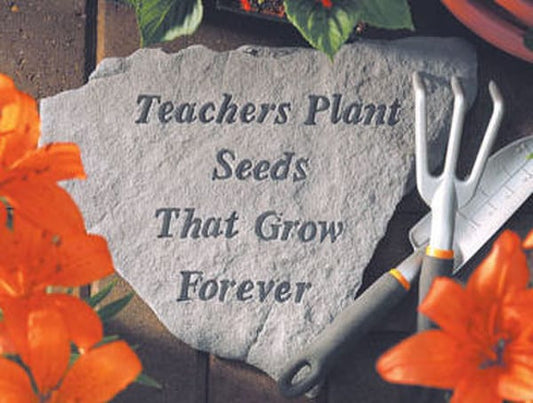 Concrete Stepping Stone Gift for Teachers - Teachers plant the seeds