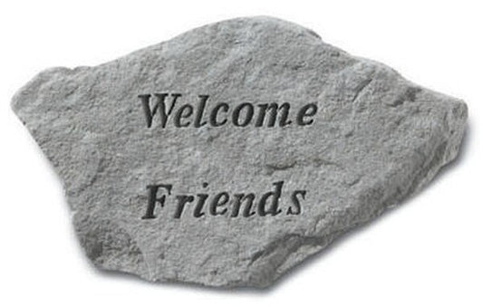 Concrete Stepping Welcome Stone - Welcome Friends