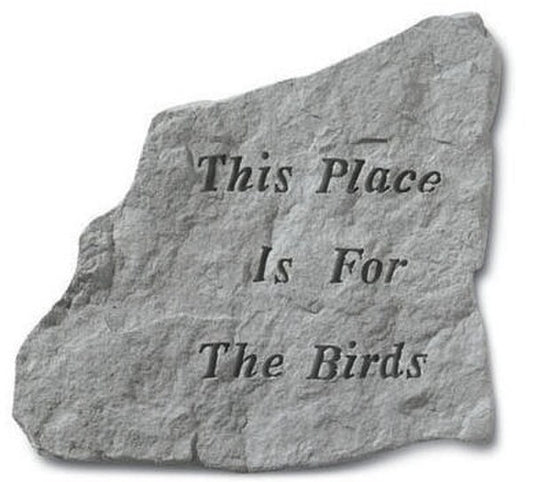 Concrete Stepping Stone Memorial - This place is for the birds