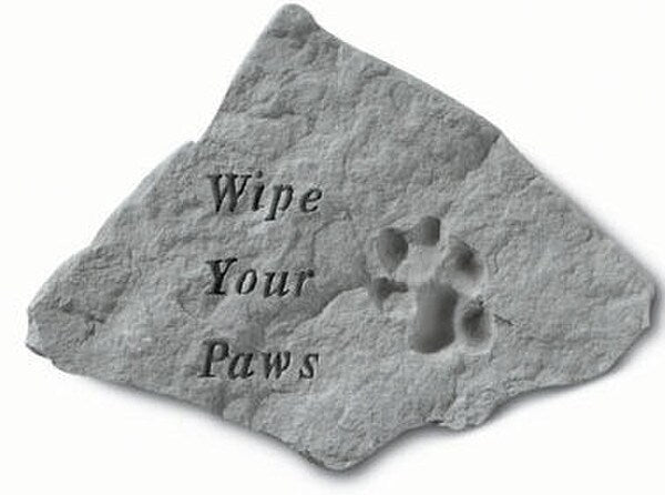 Concrete Stepping Stone for clean feet - Wipe your Paws