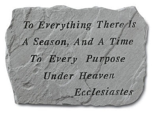 Concrete Stepping Stone Memorial - To everything there is a season