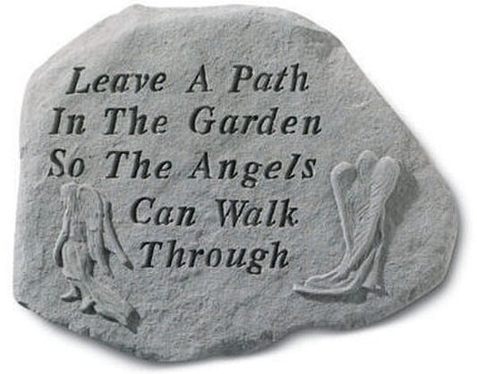 Concrete Memorial Stone - Leave a path in the garden so angels can walk through