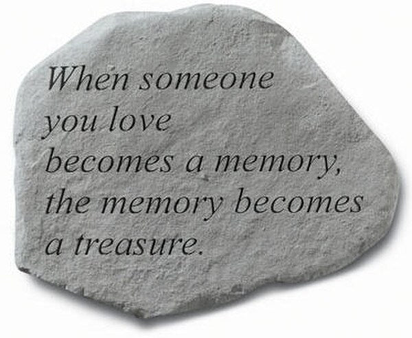 Concrete Garden Stepping Stone Memorial - When Someone you love ...