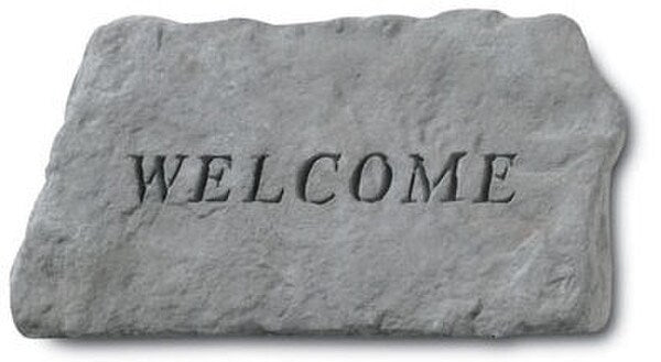 Welcome Garden Stone Sculpture or Wall Hanging