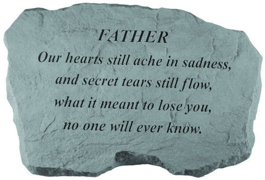Stone Garden memorial for Father - Our hearts still ache in sadness..
