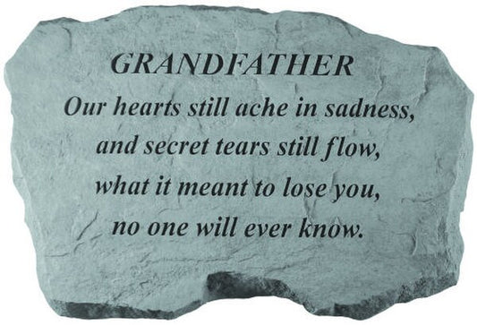 Our Hearts Still Ache in sadness verse Grandfather Stone