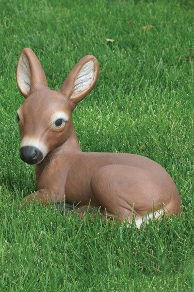 Doe Laying Down Garden Cement Statue in realistic Colors