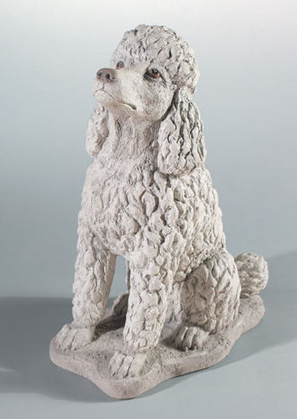 Poodle Life-Size Garden Cement Statue