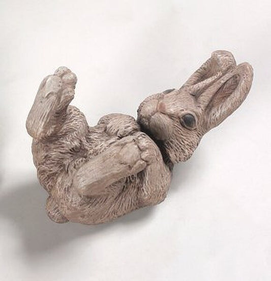 Rollover Rabbit Garden Sculpture