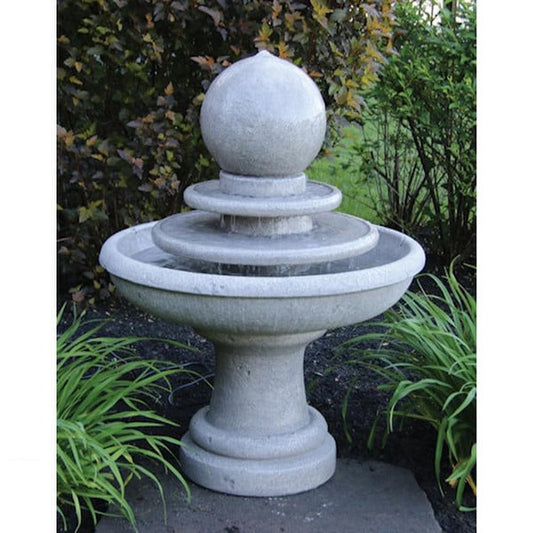 Gozo Sphere Two-Tier Fountain on Pedestal Modern Design spherical
