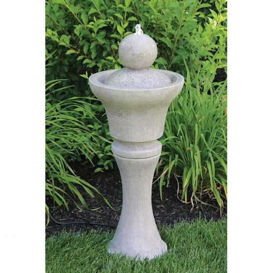 Fountainette Garden Sphere Cement Lighted Ball top Contemporary
