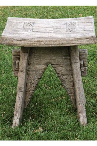 One Piece Rustic Sculptural Garden Seating Asian Decorative Cement
