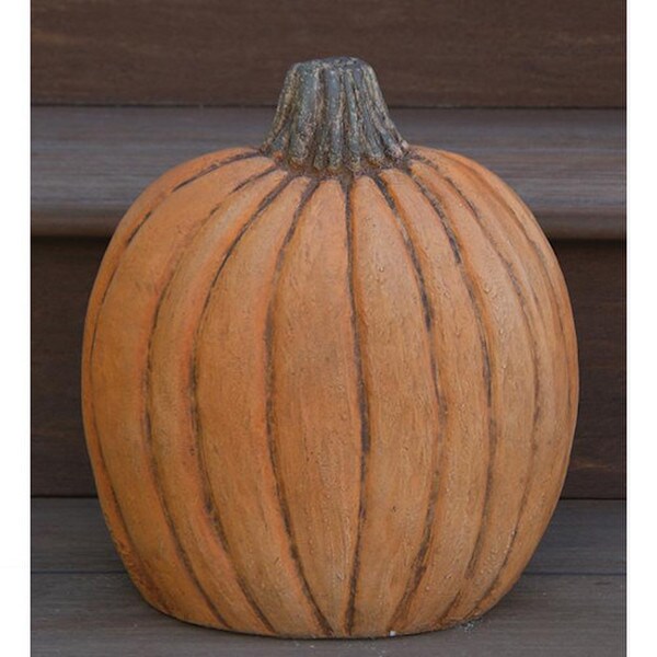 Pumpkin Cement Statue Thanksgiving Harvest Stone Casting Sculptures