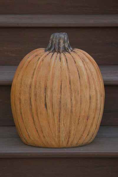 Pumpkin Cement Statue Thanksgiving Harvest Bulk Displays Heavy