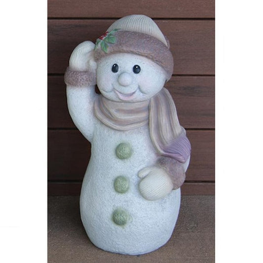 Snow boy Christmas Cement Garden Statue Decorative Holiday Concrete