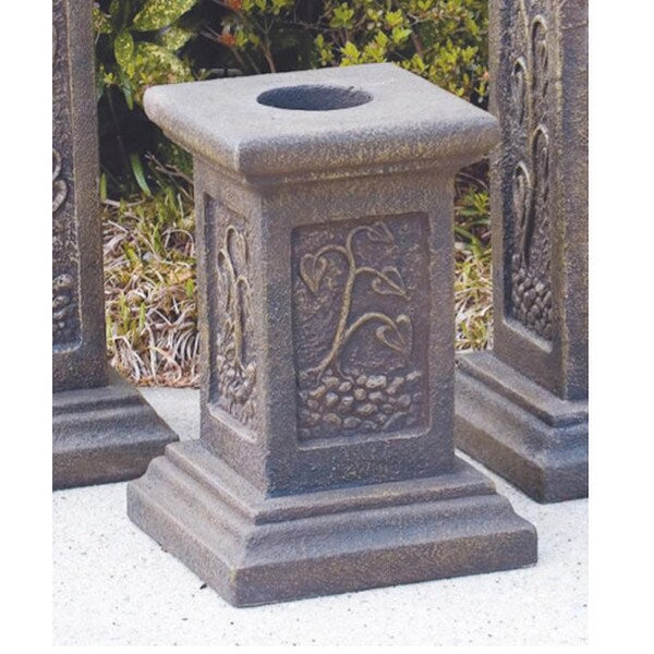Garden Pedestal 18.25" High Cast Stone