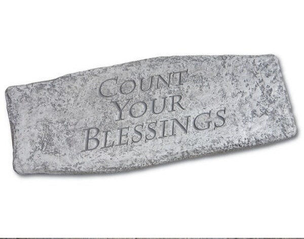 Inspirational Garden Bench Count Your Blessings Cement Seating