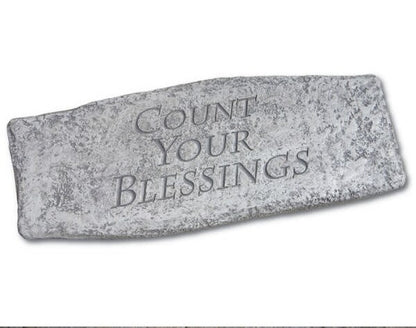 Inspirational Garden Bench Count Your Blessings Cement Seating