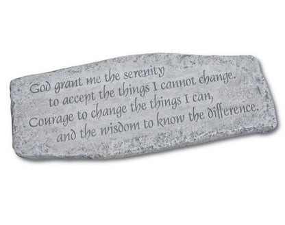 Cement Garden Serenity Prayer Sculptural Artwork Gift Recovery Art