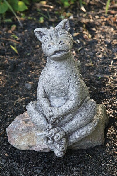 Little Dragon Take a Seat Garden Statue Shelf Ledge Sitter Sculpture