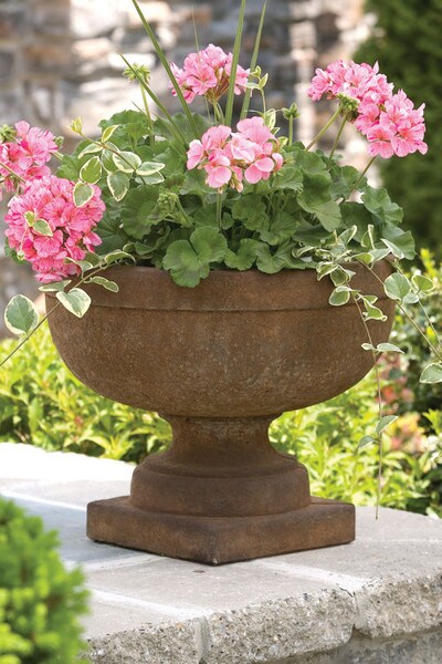 Classical Plain Band Cast Stone Planter Simple Cement Vase Artwork