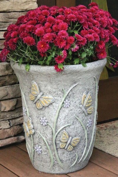 Butterfly Garden Planter Flying Butterflies Statue Match Bench and Birdbath
