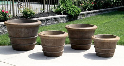 Cambridge Round Planter Available in four various sizes Cast Stone