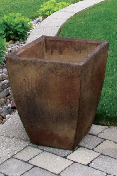 Petruzzi Cement Garden Urn ornament pots outdoor design modern