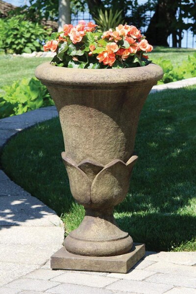 Frangelica Cement Garden Vase Blossom Styling Planter Urn Stone