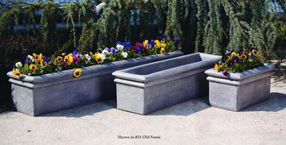 Double Rim Rectangle Box Planter Huge Vase Great for large Window sills