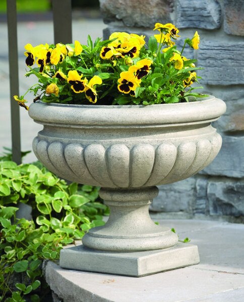 Milano Scalloped Urn Garden Decor Distinctive Statuary