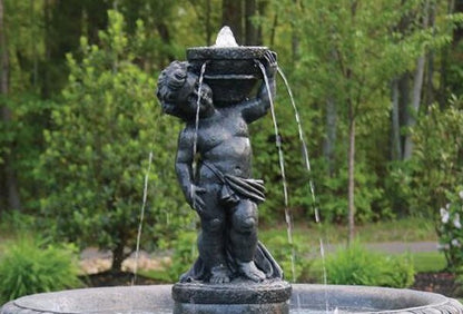 Sculpture Cherub Spillway Water Feature Top for Fountain Garden Statue