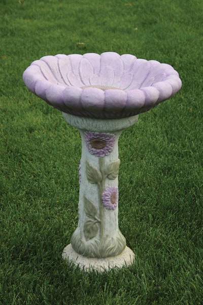 Bowl is flowerhead exquisite Dahlia Bird Bath Garden Sculpture Shaped