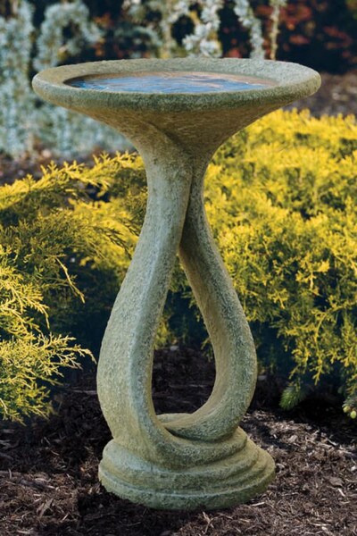 Ribbon birdbath sculpted contemporary garden bird bath Art Modern