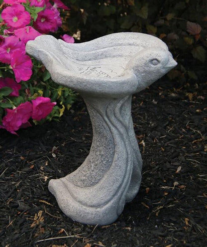 All Birds are welcome bird bath garden sculpture unique shape of bird