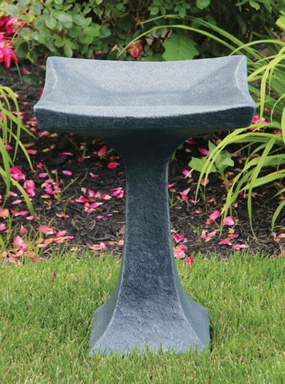 Elevate your garden with the One Piece Scooped Birdbath stone sculpture