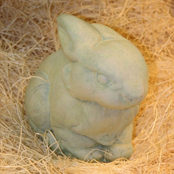 Wildlife Rabbit Statue for outdoor use- Bunny cast stone Sculpture