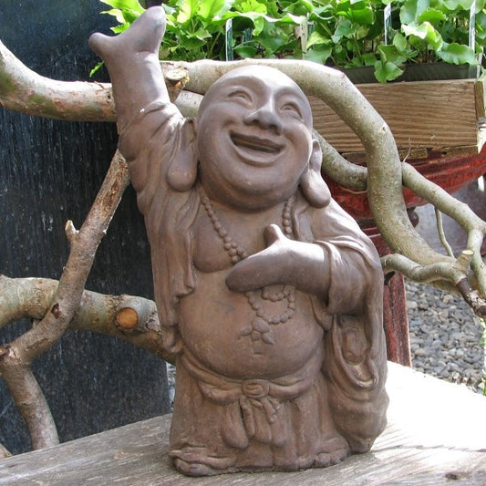 Stone buddha Statue - Buddha Hotei Sculpture Good Luck Sculpture