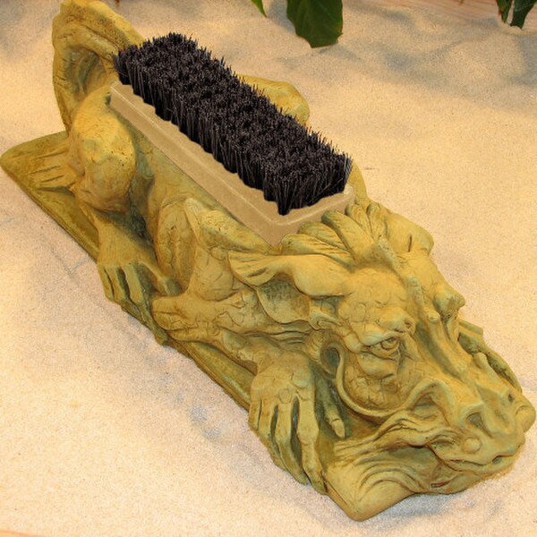 Cool Dragon Booth Cleaner Sculptural Garden Statue Cement Stone