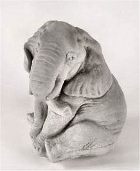 Elephant Statue for outdoor use Elephant Sitting Cast Stone Sculpture