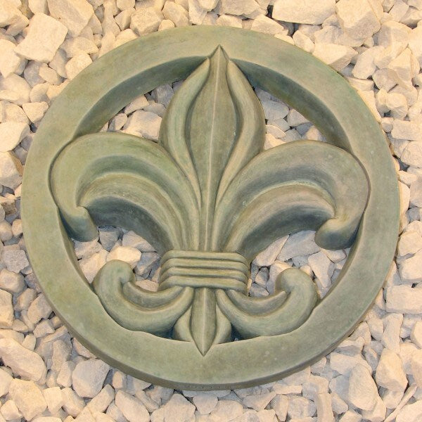 Cement Stepping Stone - Fleur De Lis Concrete stepper for outdoors