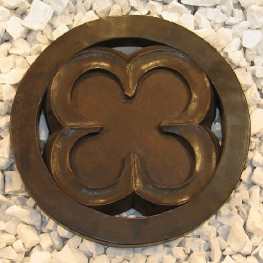 Concrete Gothic Stepping Stone for the garden in dark Walnut