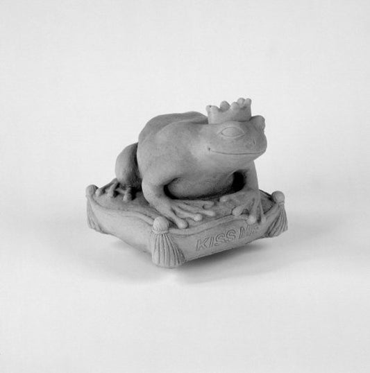 Kiss Me Frog Sculpture reminiscent of the old fairy tale