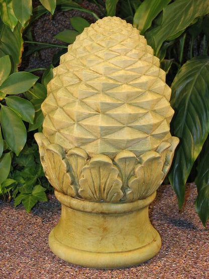 Cement Finial pineapple princess fruits symbol hospitality sculpture