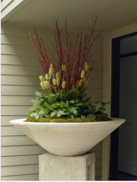 Concrete Essex Bowl 28 Inch round mouth - Solid cement for outdoors