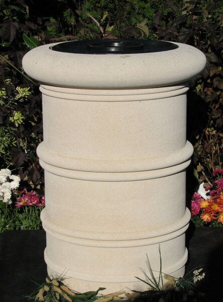 Concrete Trash Can Shell - Keep your trash clean with a cement litter receptacle