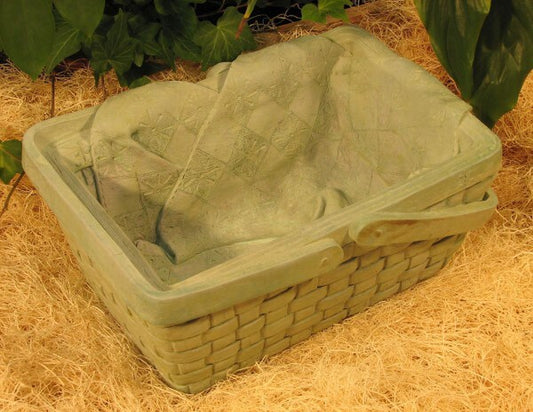 Concrete Picnic Basket Planter Urn - Durable and long-lasting