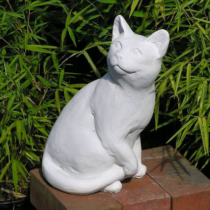 Cement Cat Sculptures Garden Concrete Memorial Statues Stone Artwork