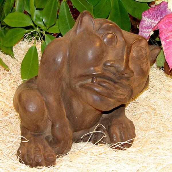 Standing Garden Gargoyle Statue Fangs Gremlin Statuary Sculptures Stone