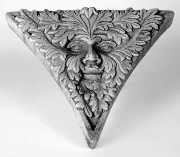 Triangular Greenman Sculptural Wall Plaque